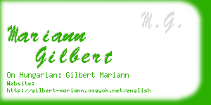 mariann gilbert business card